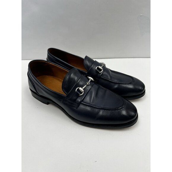 Allen Edmonds RANDOLPH Horse Bit Loafers Men’s 10 Shoes Leather Slip On Navy - Picture 7 of 13